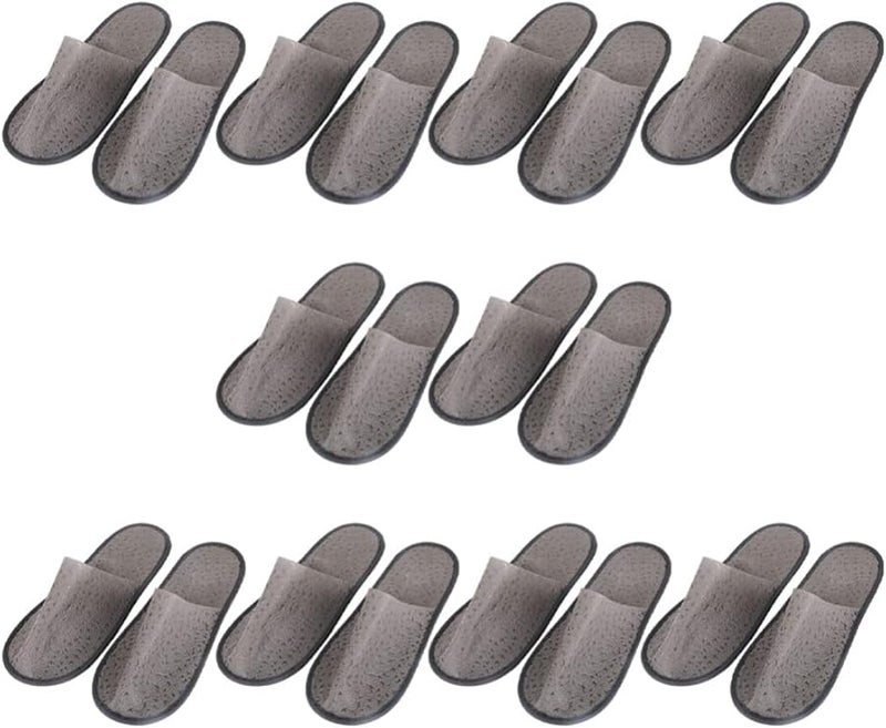 Unisex Disposable Hotel Slippers Non Woven 10 Pairs Bulk For Guests Travel Home - Image 1